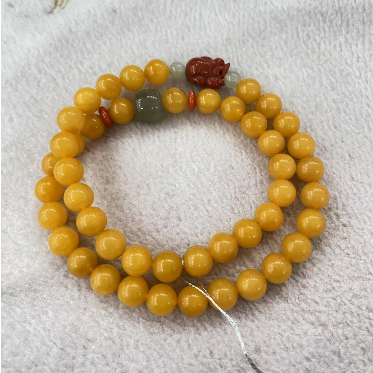 菜百首饰 琥珀手串