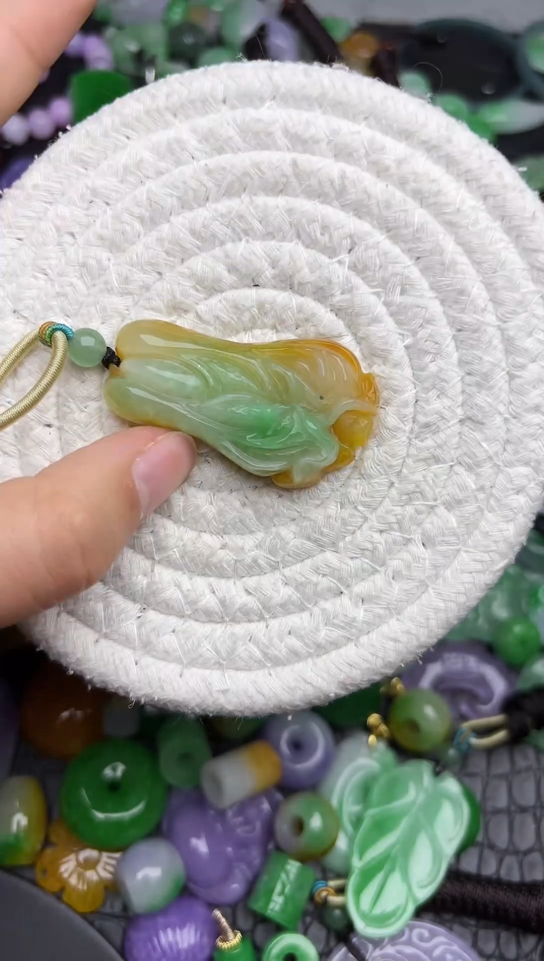 颈饰未镶嵌翡翠缅甸翡翠吊坠