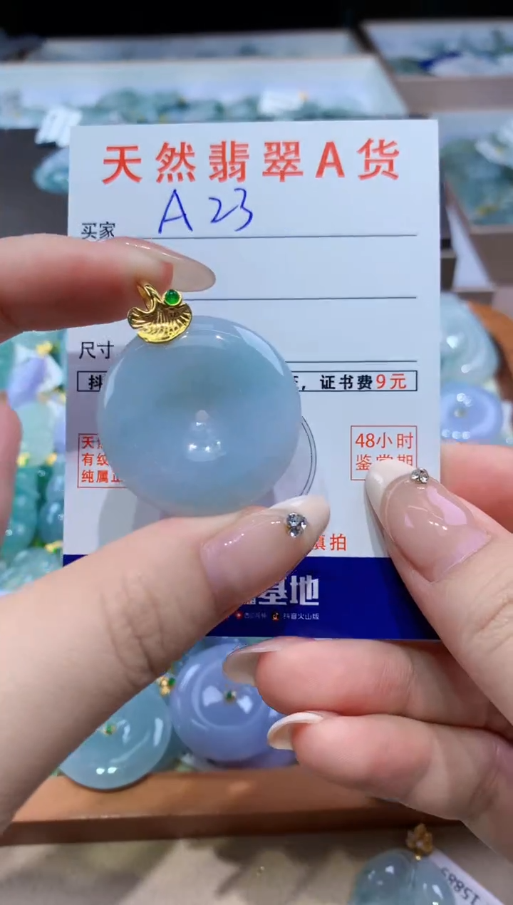 颈饰未镶嵌翡翠天然缅甸翡翠A货挂件 