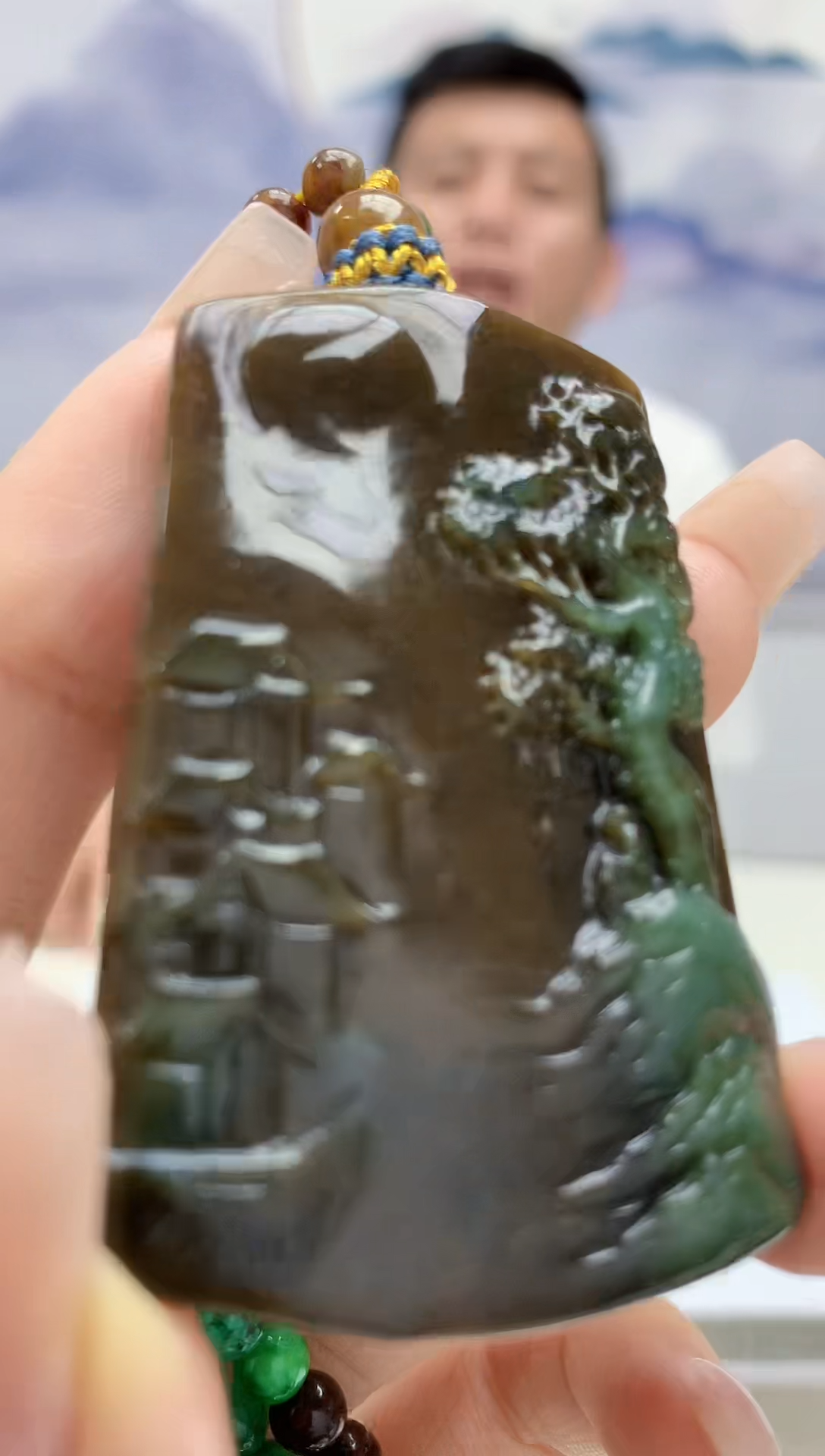 定制翡翠未镶嵌4812xx-毛货挂件98赠珠链