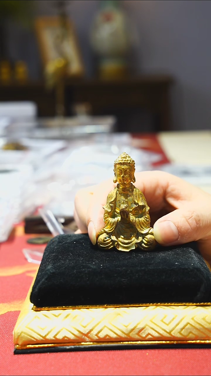 【闪购商品】金属老佛鎏金佛造像2006
