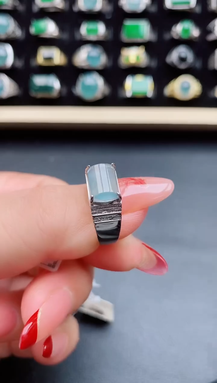 【闪购商品】翡翠戒指银S925镶嵌80505