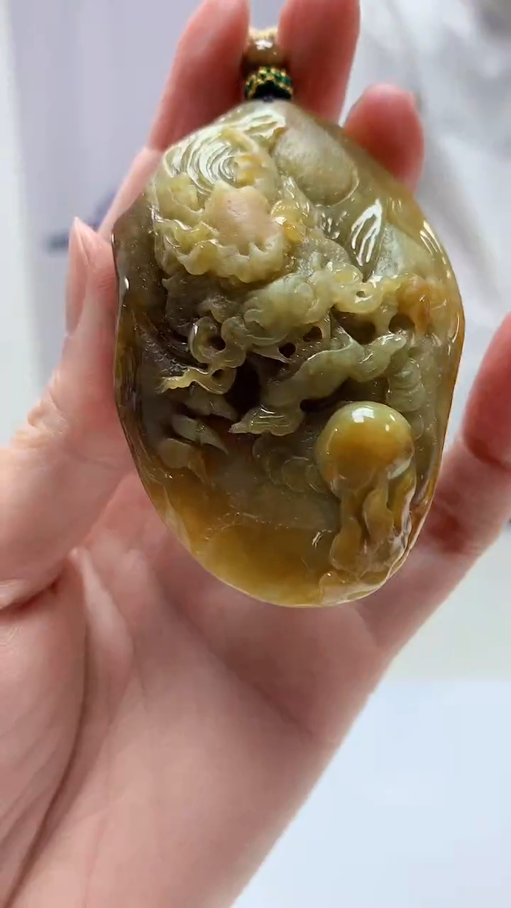 【闪购商品】定制翡翠未镶嵌5028zm-毛货龙牌258