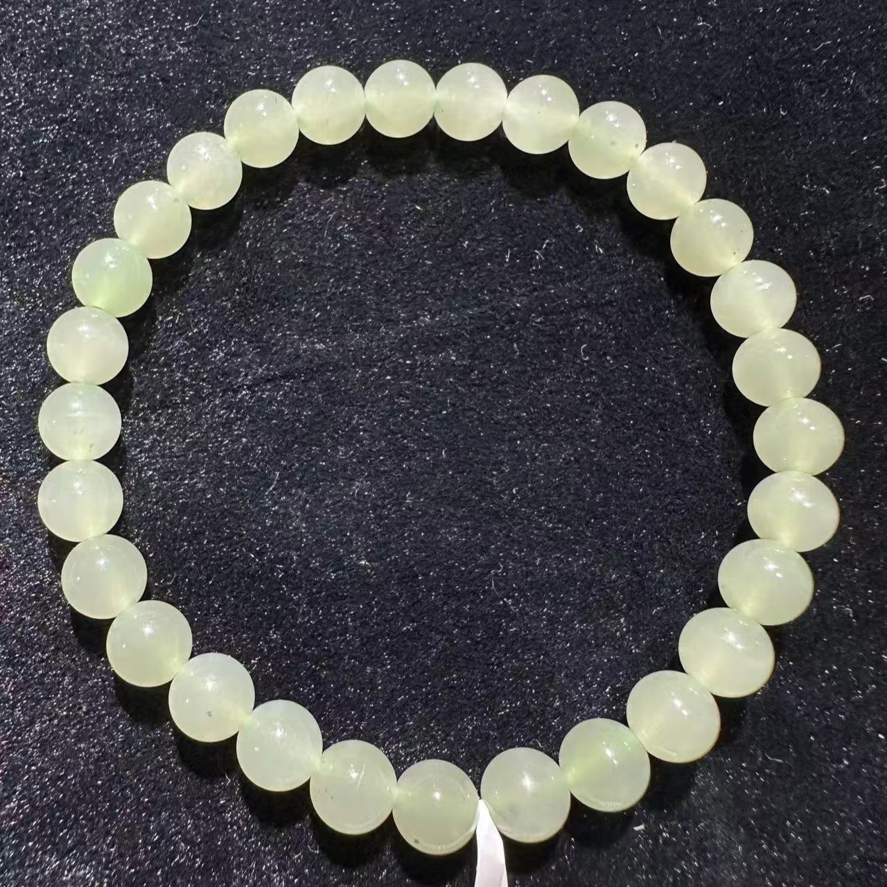 和田玉白玉新疆精品和田玉山料圆珠手串单圈简约百搭男女同款