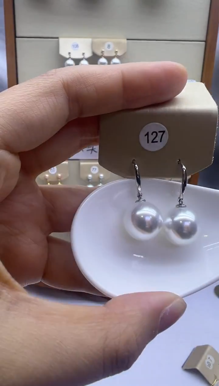 未镶嵌耳饰淡水珍珠127
