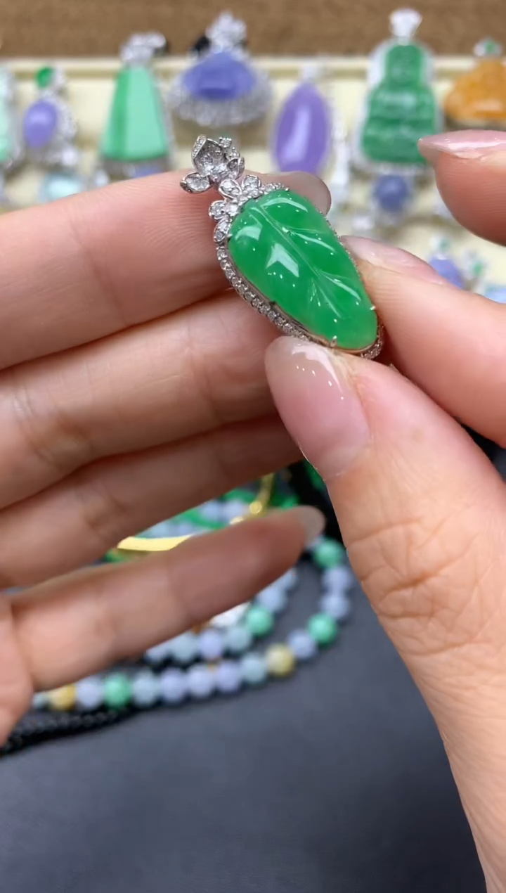 【闪购商品】翡翠颈饰18K金镶嵌474-中国好珍宝