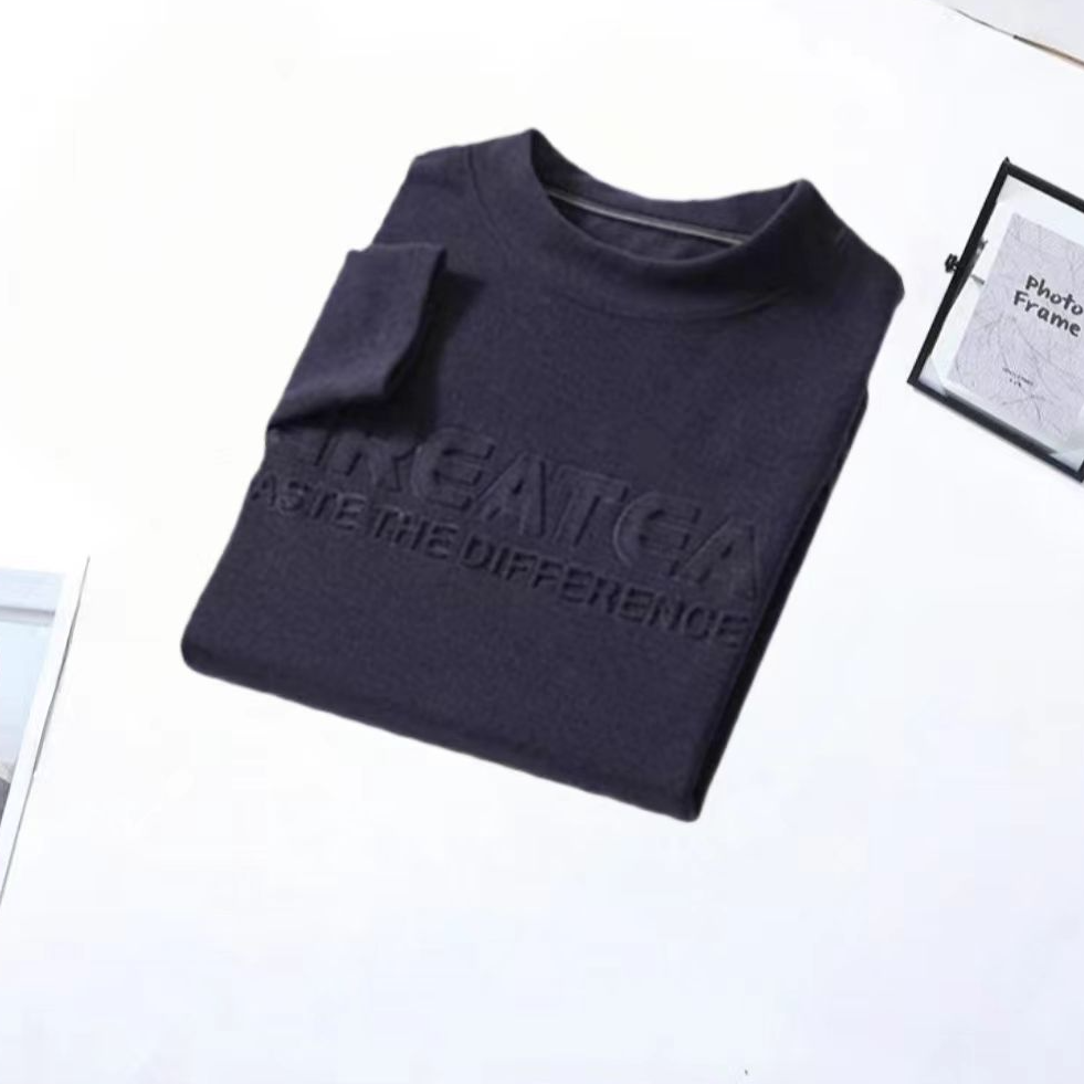 9307-男士立体钢印字母8808款（丈青）德绒卫衣