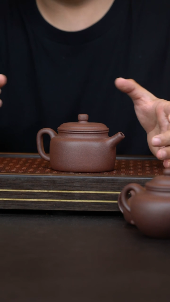 茶壶紫砂LD粗砂紫泥 德钟