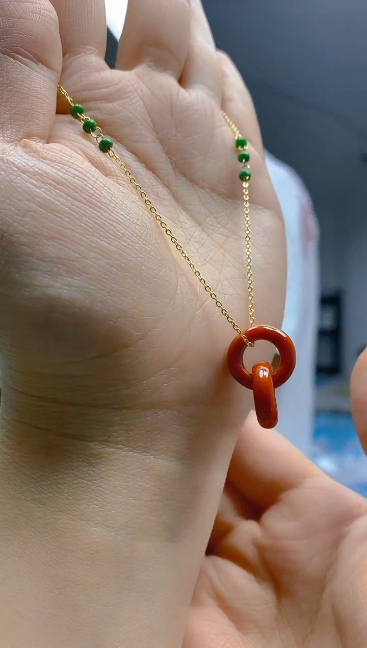 【闪购商品】翡翠耳饰合金0184翡翠锁骨链