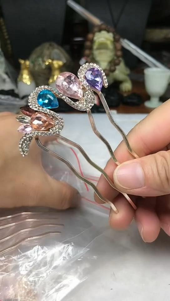 发饰天然锆石合金发饰