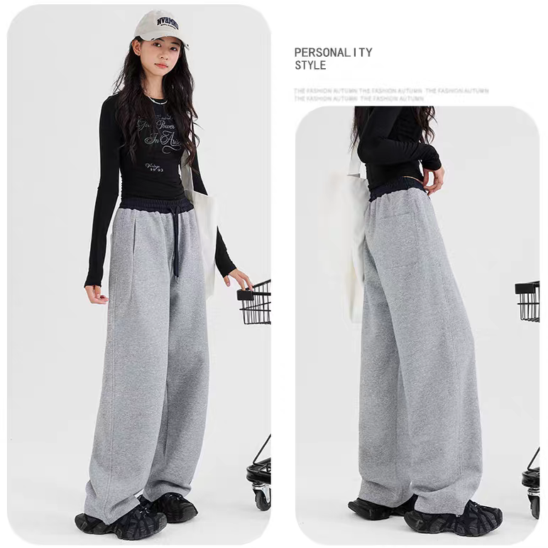 儿童加绒休闲弯刀裤