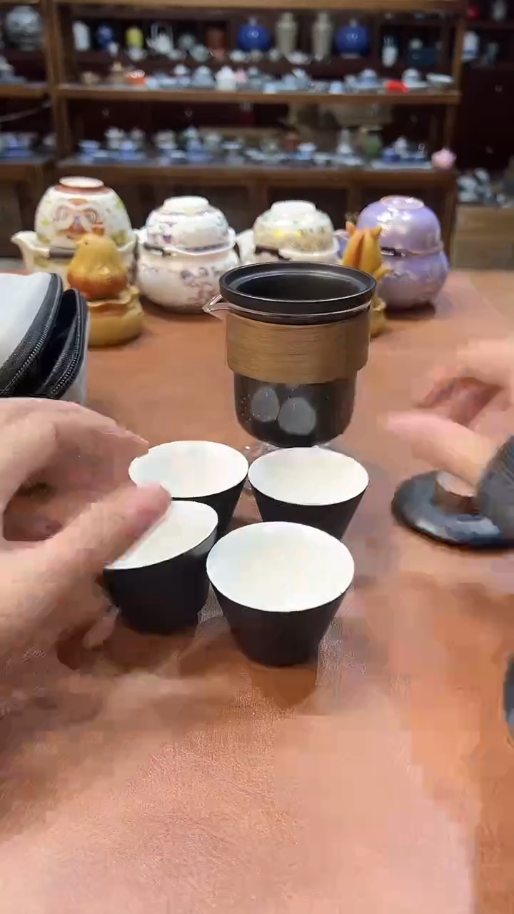 真的很便宜会开片的旅行茶具