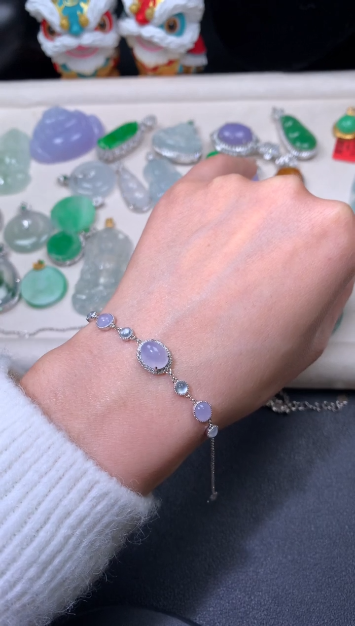 未镶嵌手链翡翠翡翠