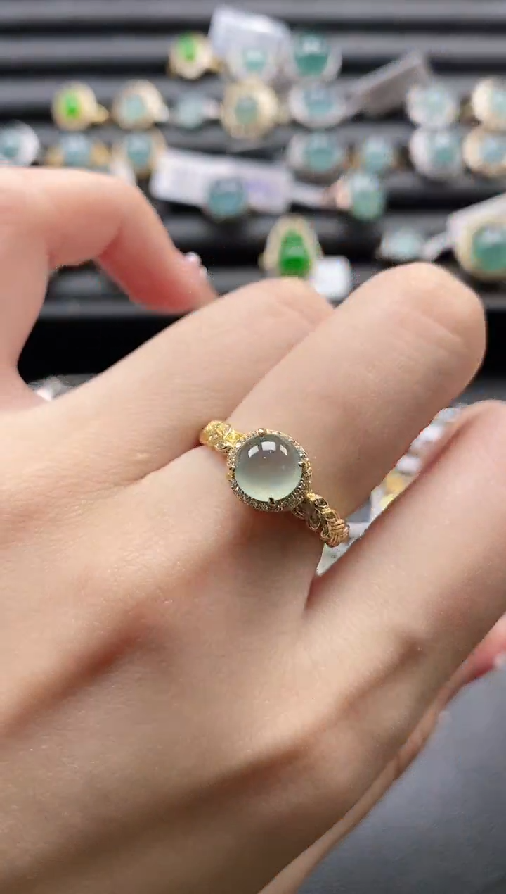 【闪购商品】翡翠戒指银S925镶嵌1111