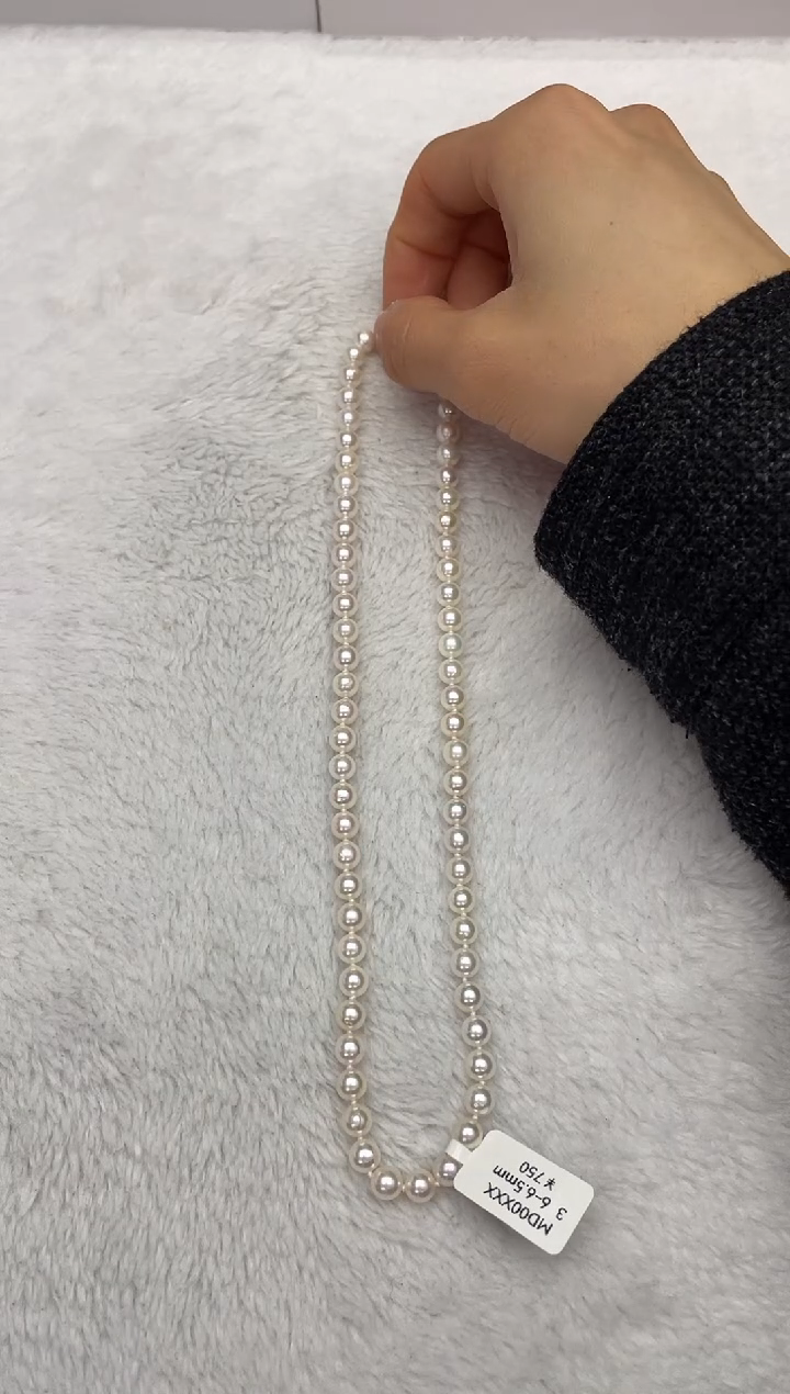 【闪购商品】海水珍珠项链银S925镶嵌AK6-6.5mm（多样性发一）