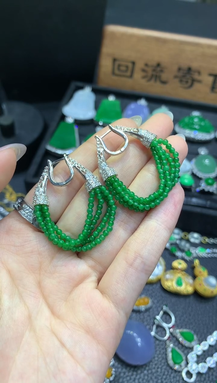 未镶嵌翡翠耳饰11团购买断