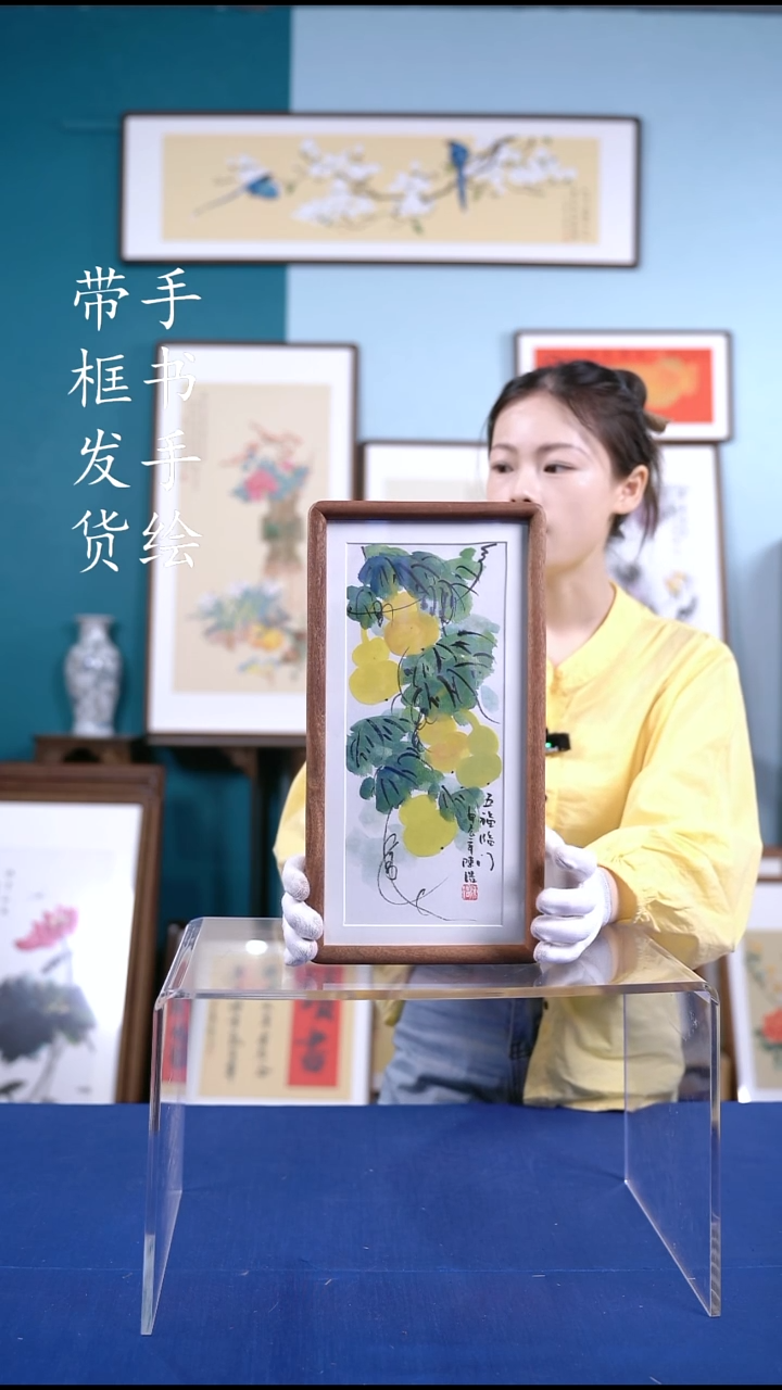 书法1835葫芦 手写手绘摆台