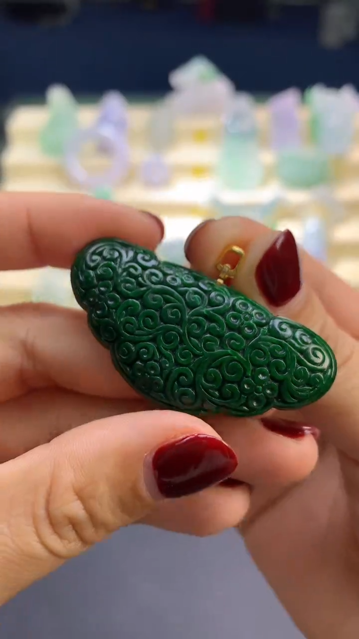 【闪购商品】定制翡翠18K金镶嵌         如意