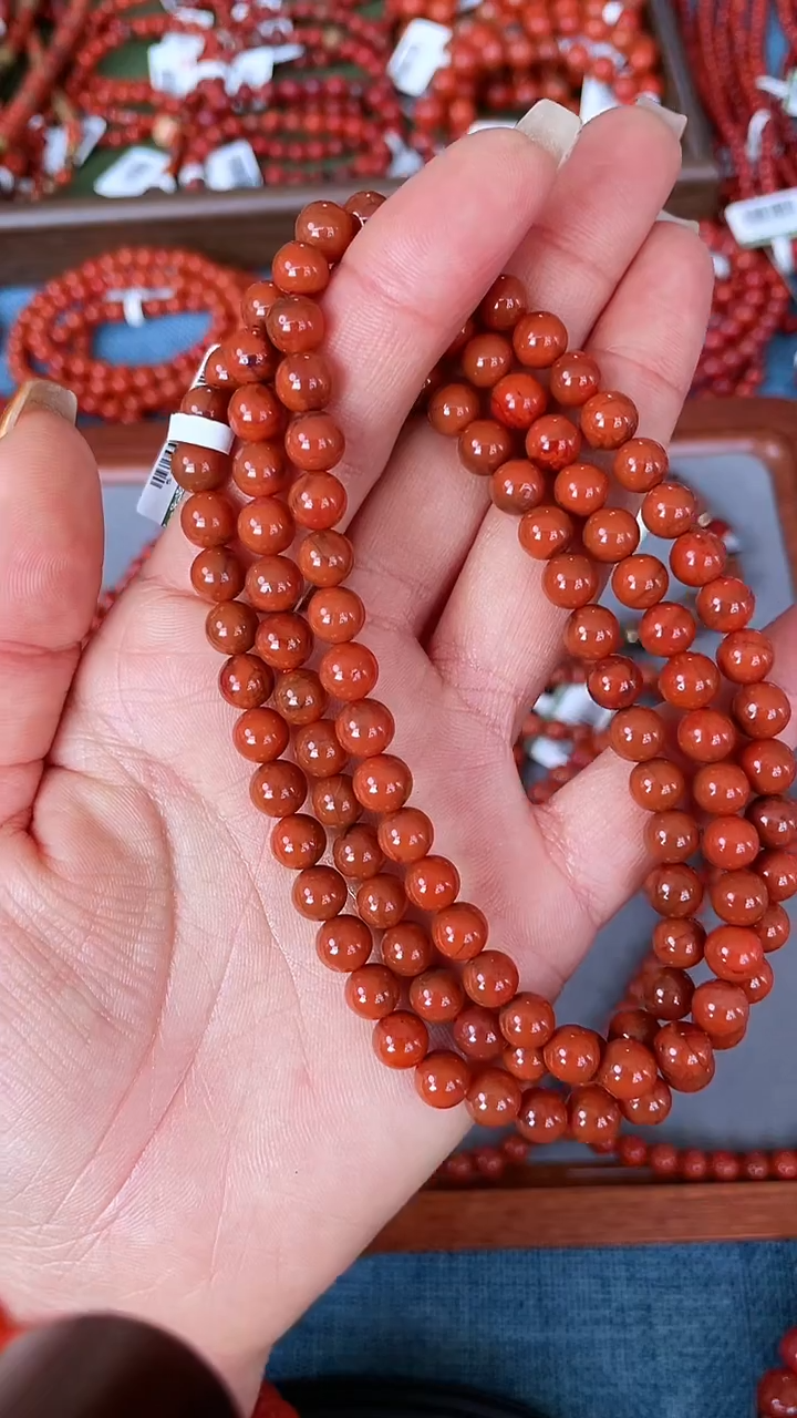未镶嵌手串南红玛瑙N09凉山瓦西料柿子火焰多圈