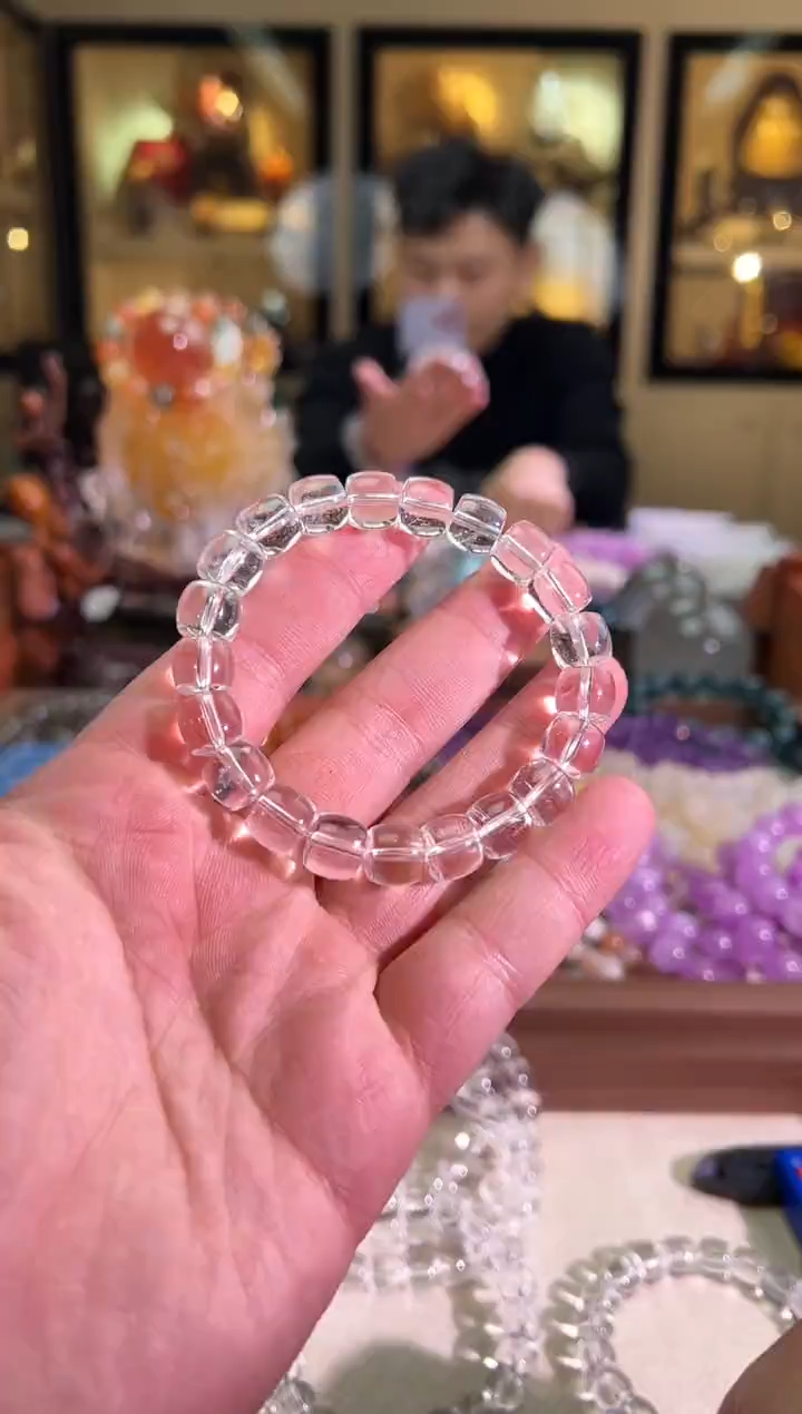 未镶嵌手串水晶10mm+全净白水老型直切（多样性发一）