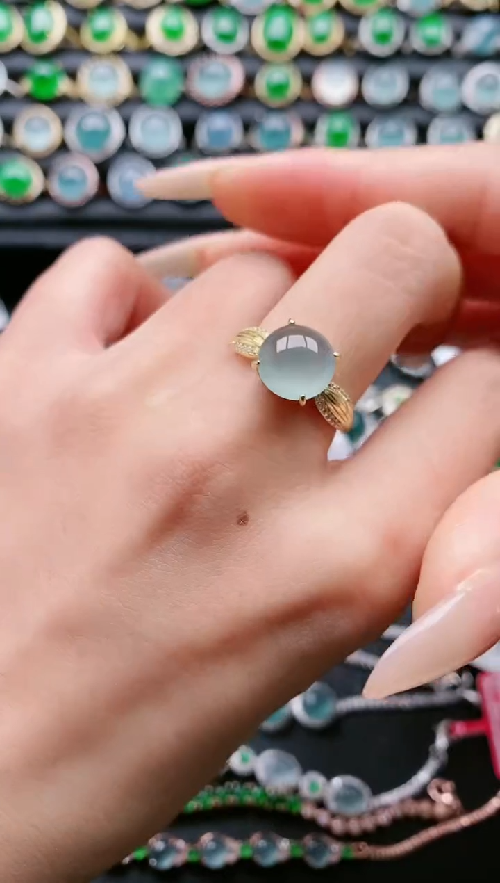 【闪购商品】翡翠戒指银S925镶嵌1111111