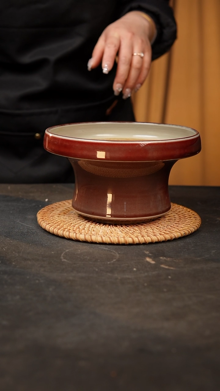 【闪购商品】瓷片泥泥手工花盆口18高10