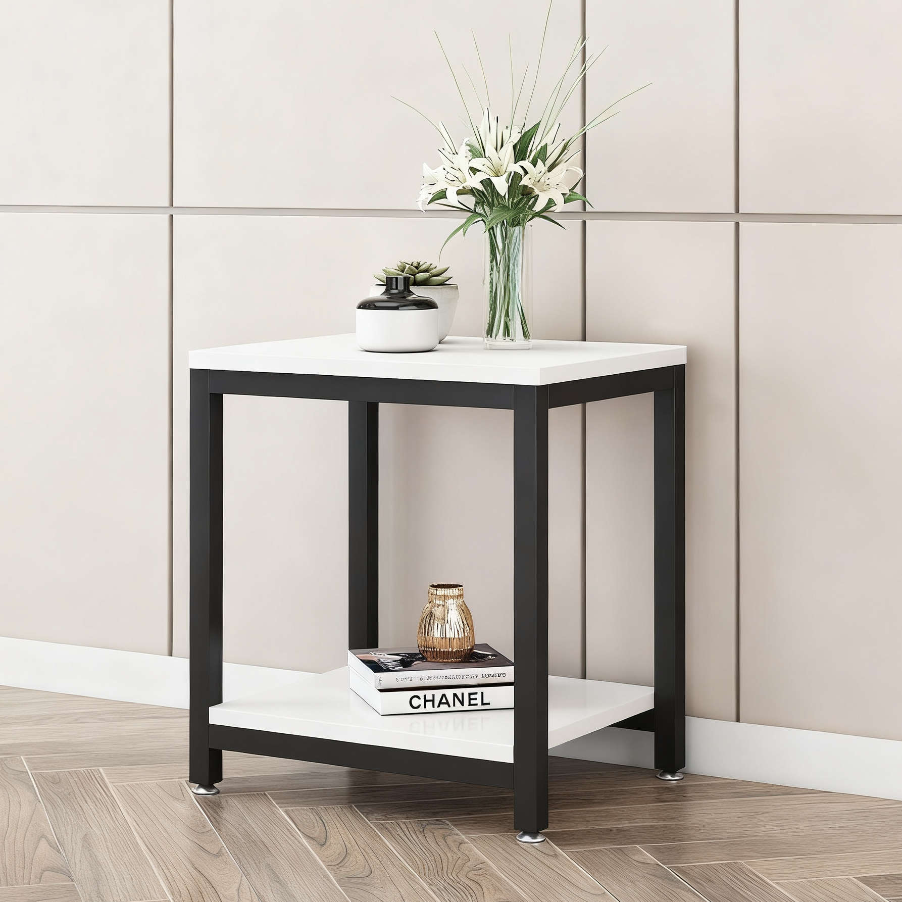 【碳素钢架】现代简约风铁艺床头柜客厅沙发小茶几桌子角几小桌子