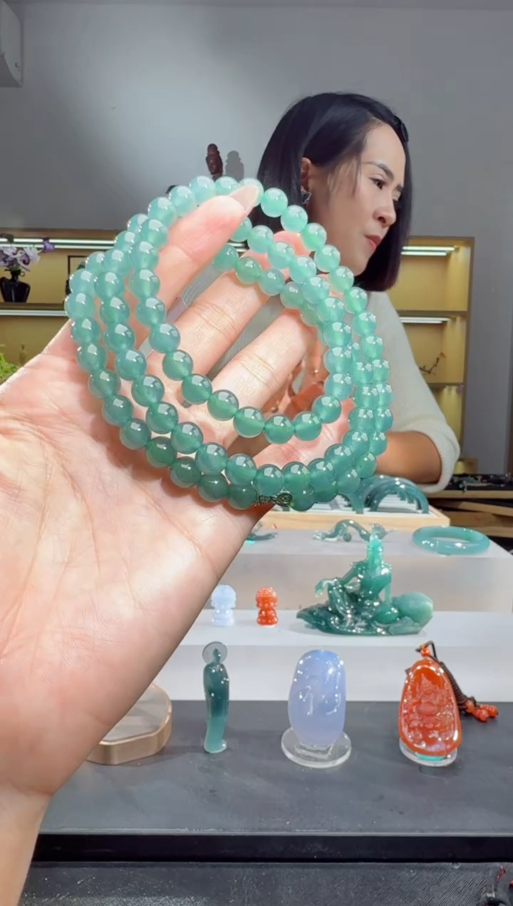 项链未镶嵌翡翠长串（多样性发其一）