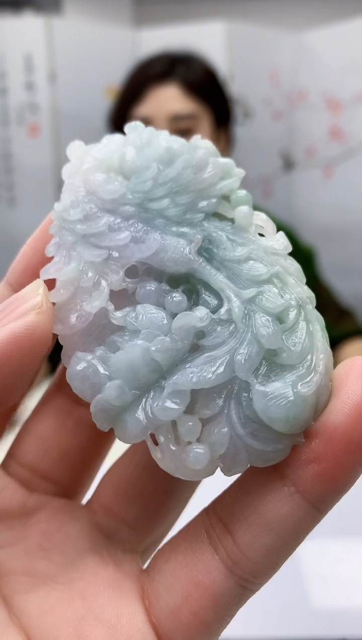 【闪购商品】定制翡翠未镶嵌4829bb-毛货挂件36