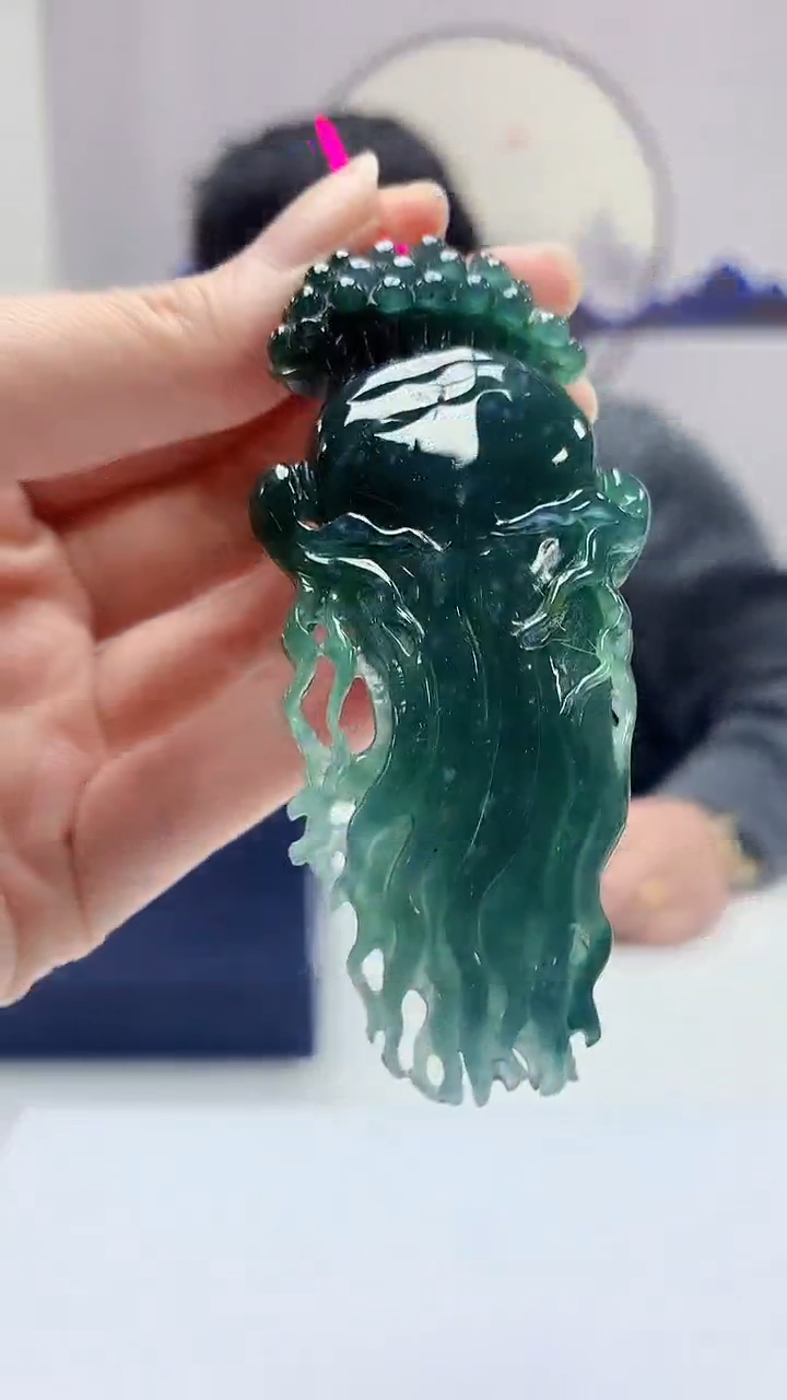 【闪购商品】定制翡翠未镶嵌5060zm-毛货挂件19瓜