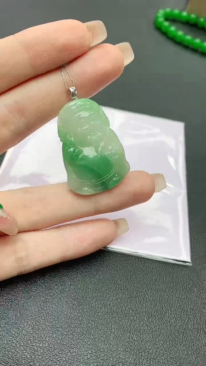 【闪购商品】翡翠颈饰18K金镶嵌赠礼盒证书 珍珍