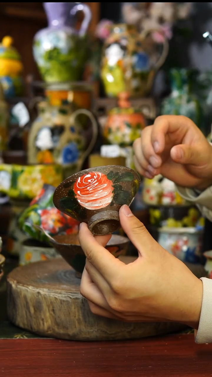 陶瓷181景德镇手工高温釉下彩