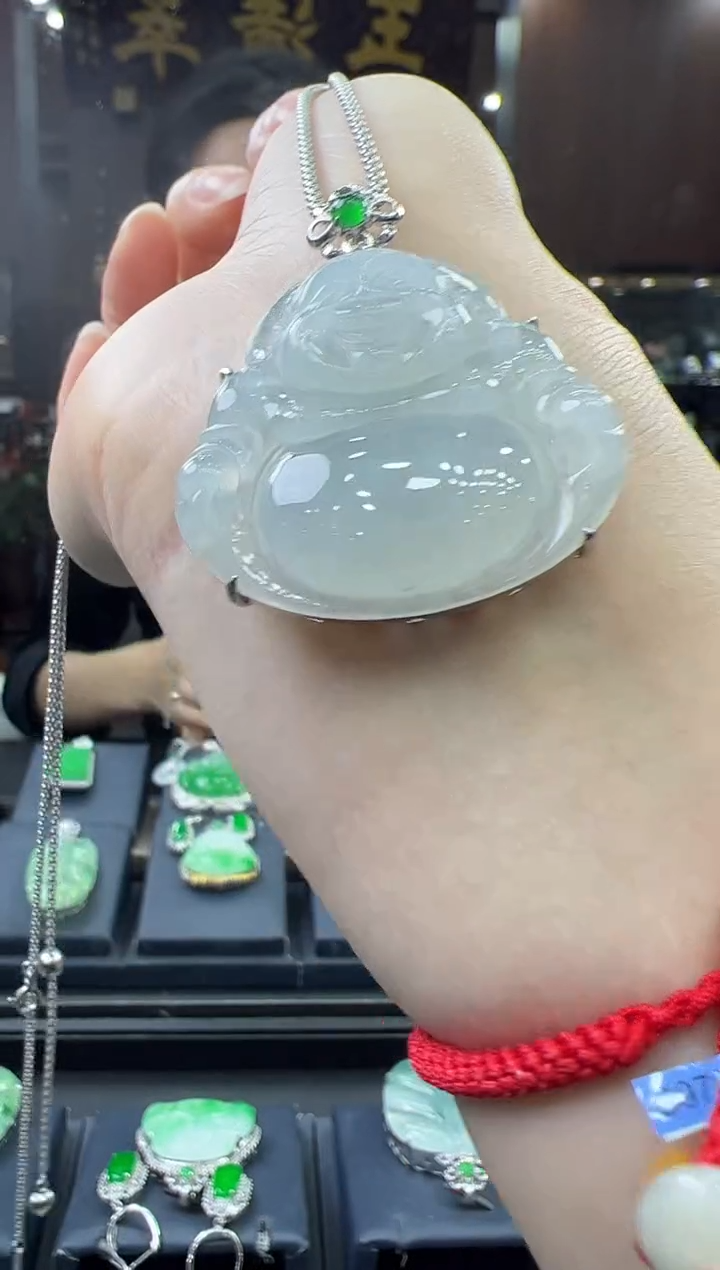 【闪购商品】翡翠挂件18K金镶嵌佛公 不含链