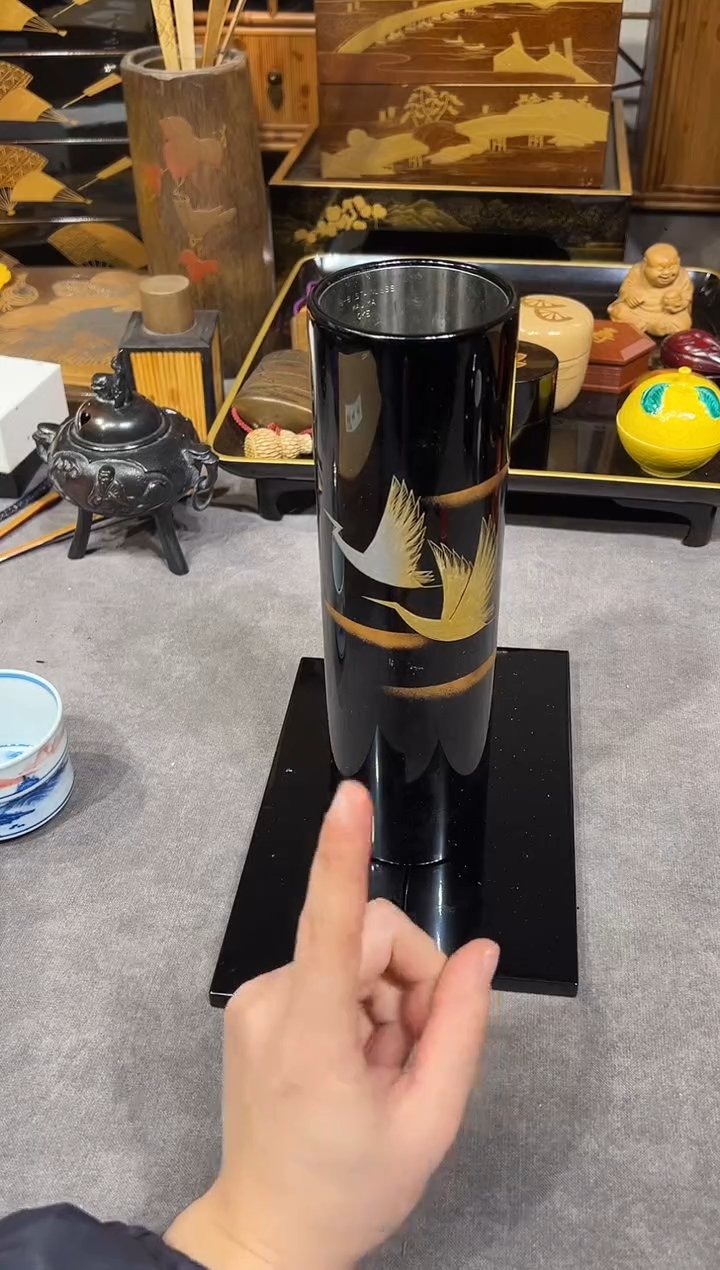 沈金雕刻 花器 大漆漆器大漆漆器