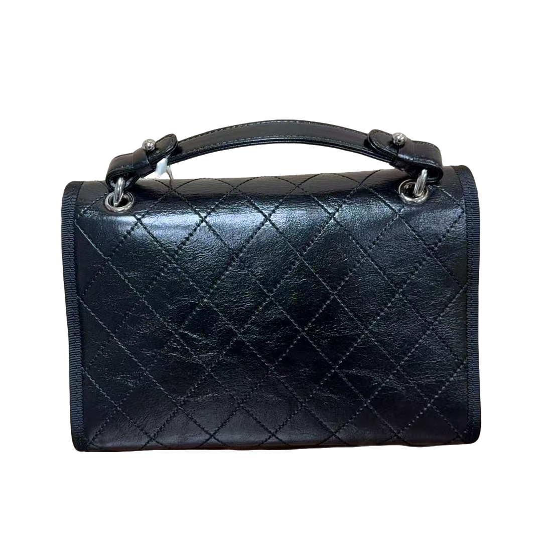 TOLEX2025新款百搭时尚女包 方飞鸽中黑色24cm