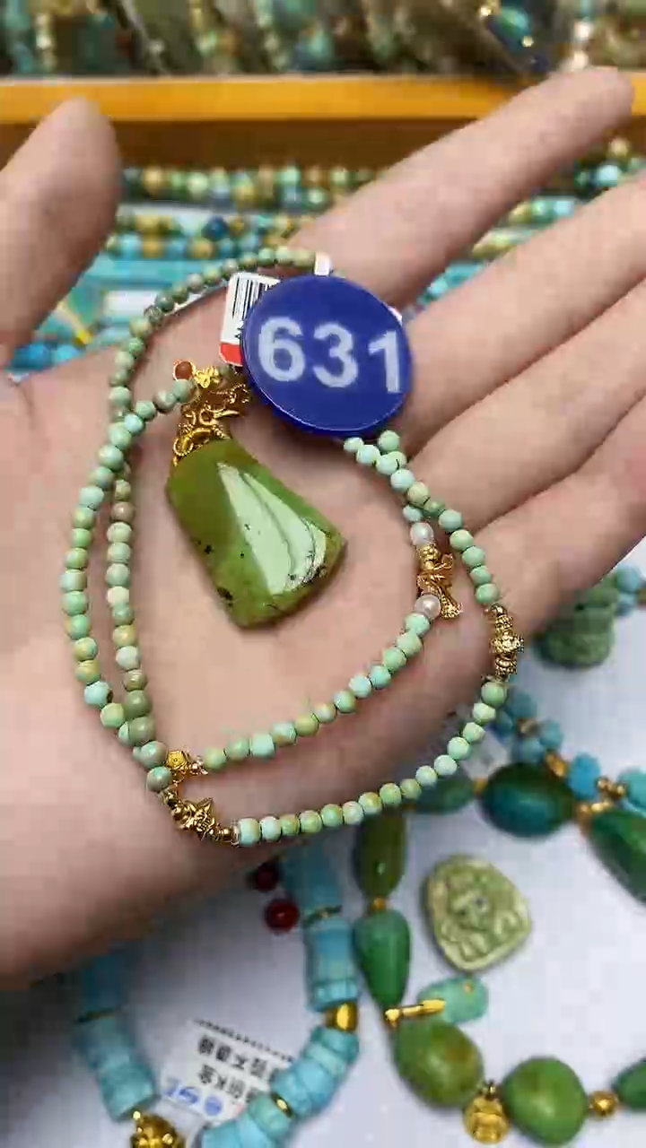 【闪购商品】绿松石项链银S925镶嵌631