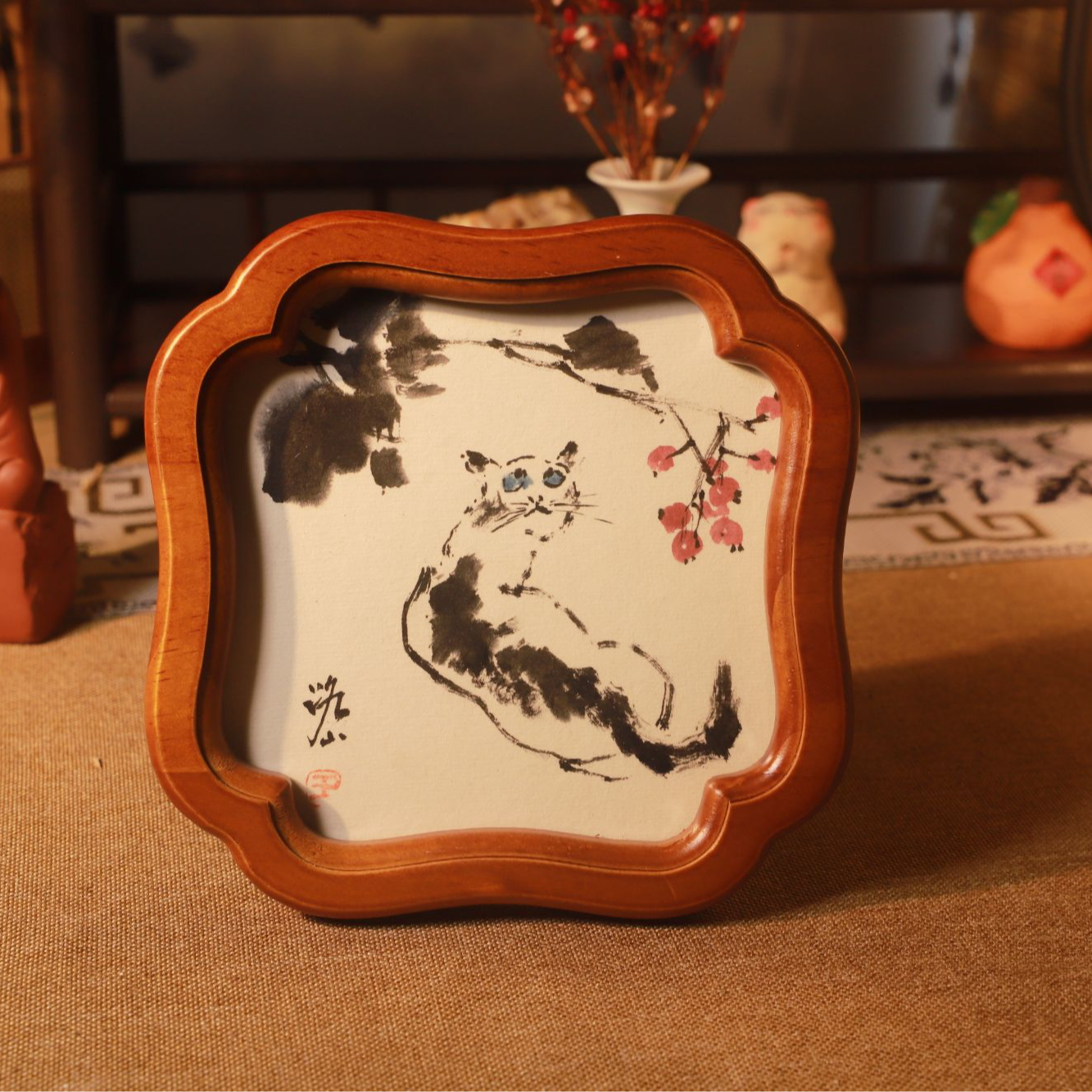 王路山 手绘写意画《小猫》