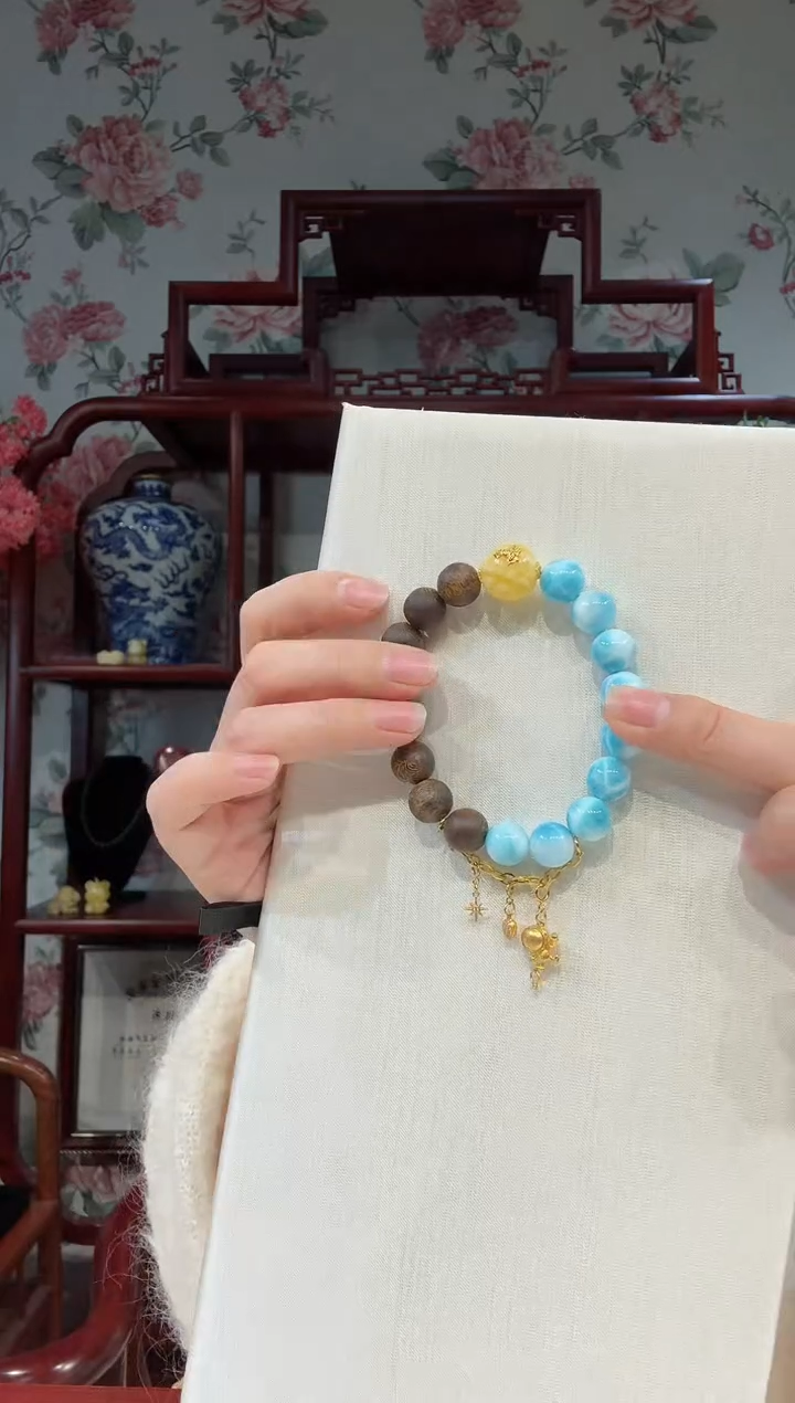 【闪购商品】针钠钙石（海纹石）手串未镶嵌海纹石手串