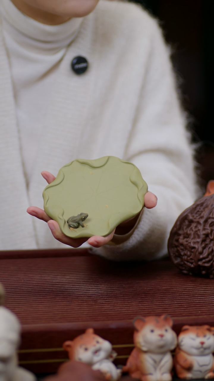 【闪购商品】紫砂茶宠青蛙壶承