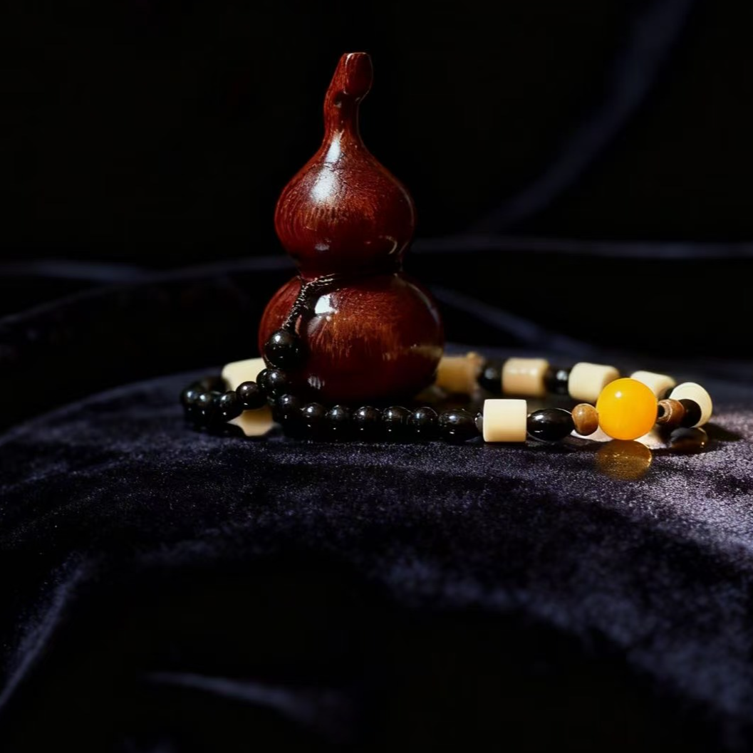 小叶紫檀葫芦手把件624【无礼盒】