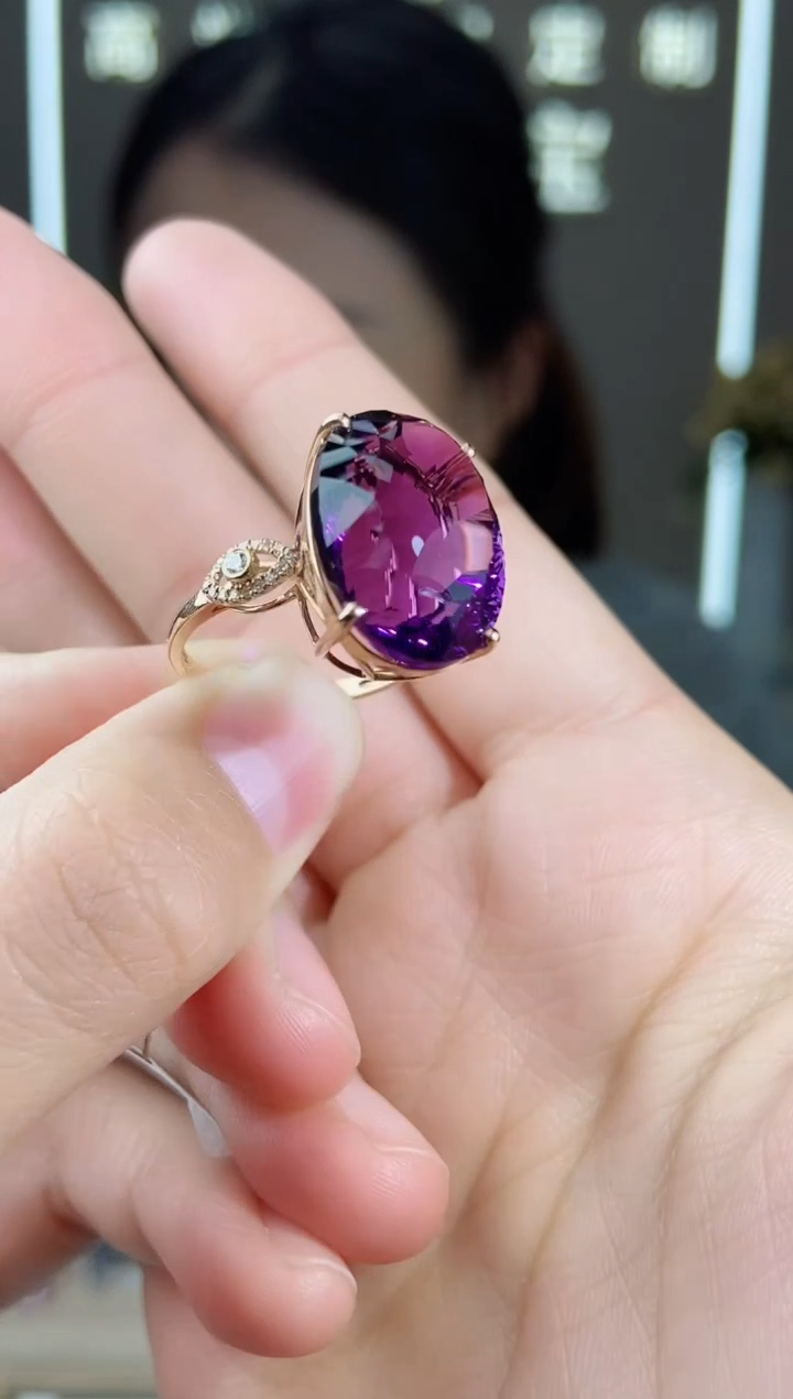 【闪购商品】紫晶手饰18K金镶嵌手饰