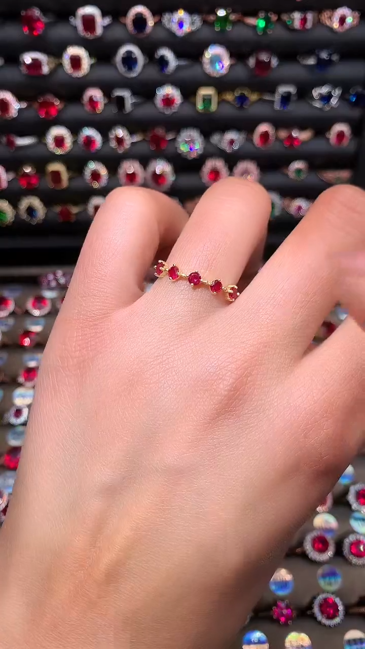 【闪购商品】红宝石戒指银S925镶嵌金