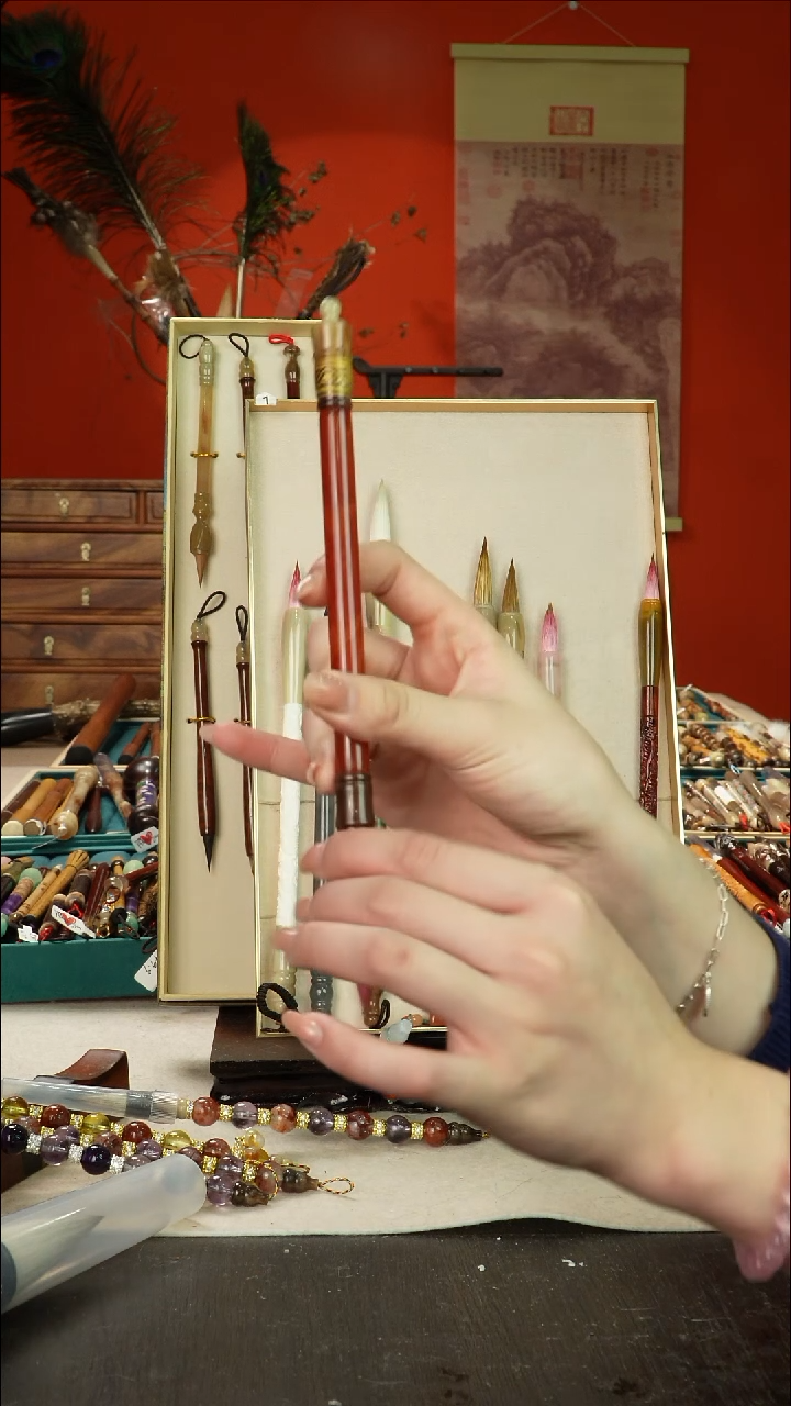 336号闪孤品高货毛笔链接 清水试笔 蘸墨不退