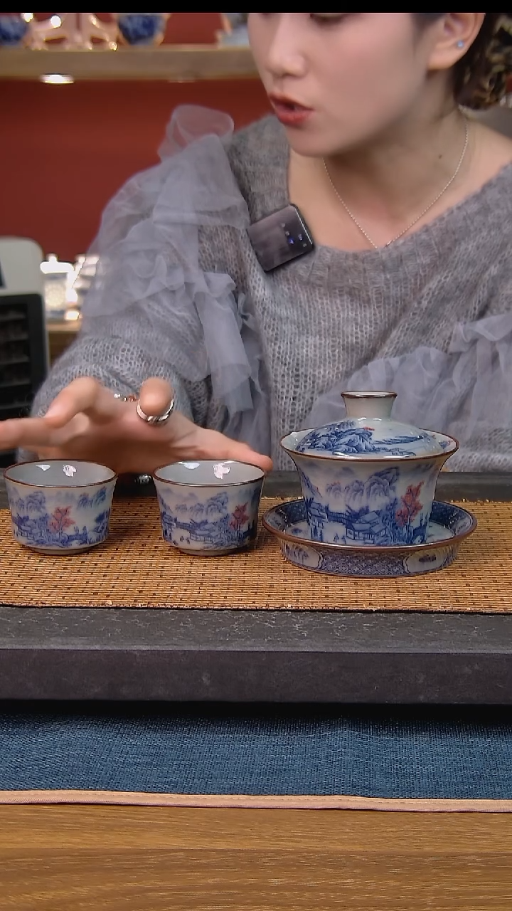 简装家用款3件套 老陶泥开片纹陶瓷茶具