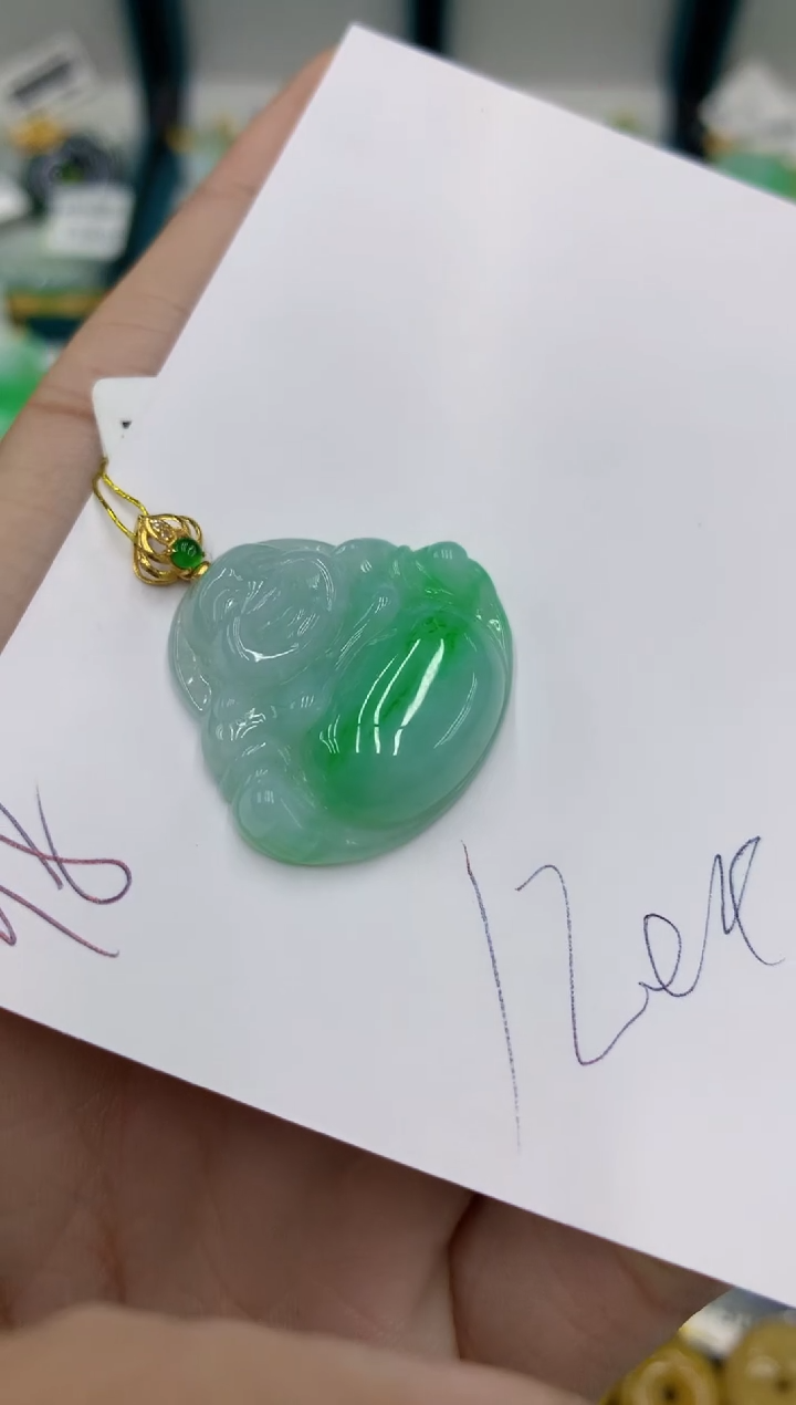 【闪购商品】翡翠颈饰18K金镶嵌号链接111111
