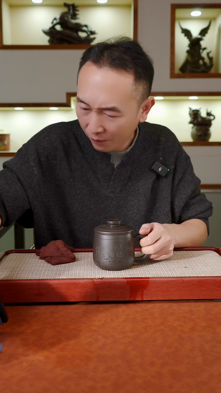 茶杯紫砂君子怀德盖杯