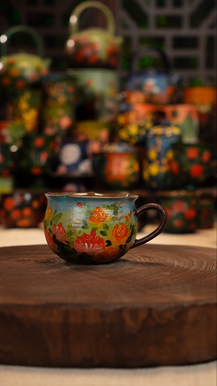 油画 釉下彩  杯子