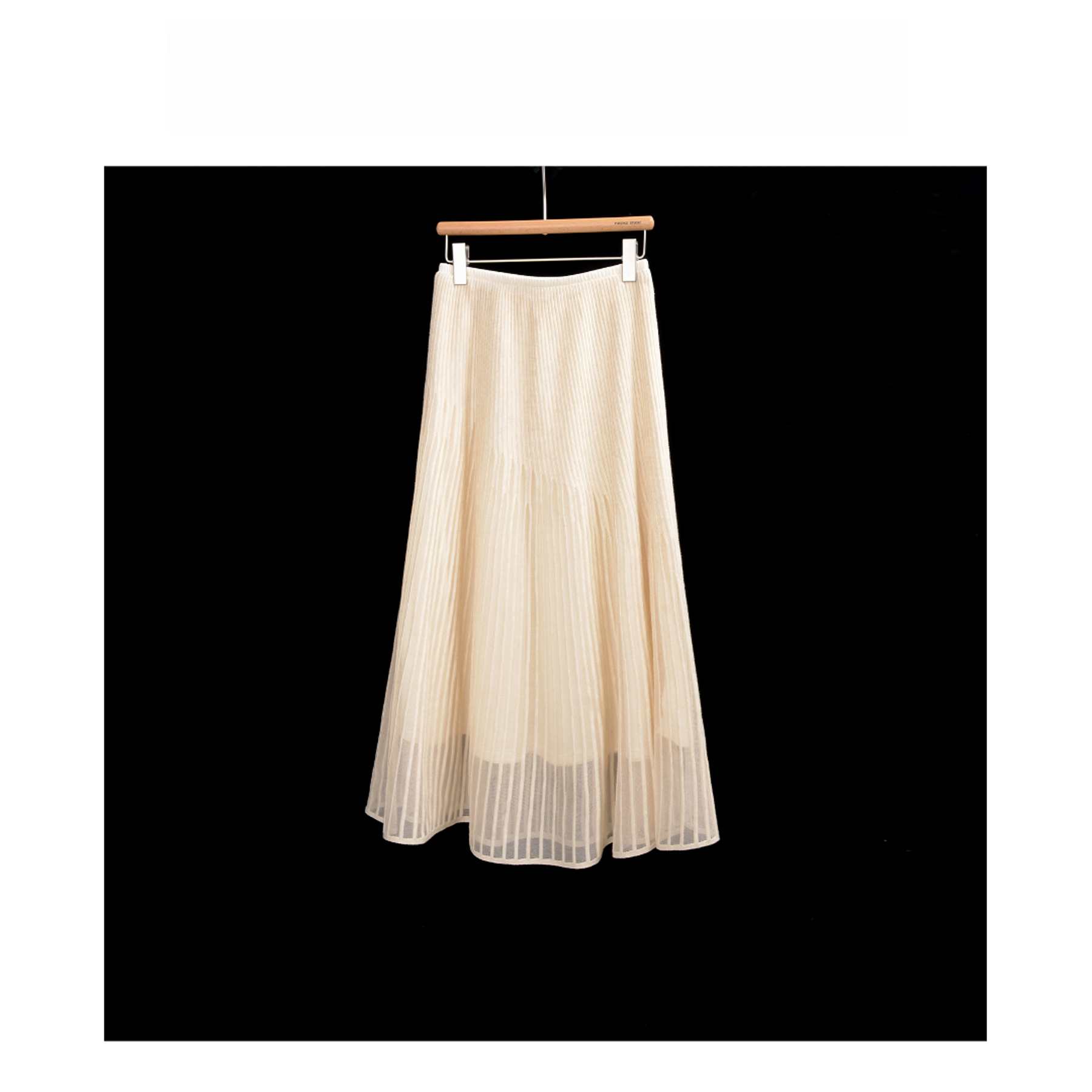 寒烟~羊毛针织拼纱鱼尾裙秋百搭气质高腰显瘦半身裙TJF351