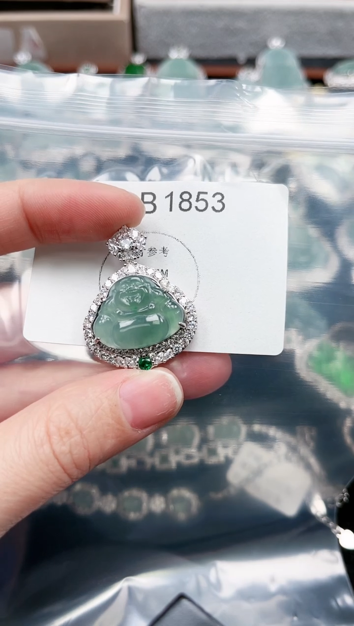 【闪购商品】翡翠颈饰未镶嵌1853赠皮绳