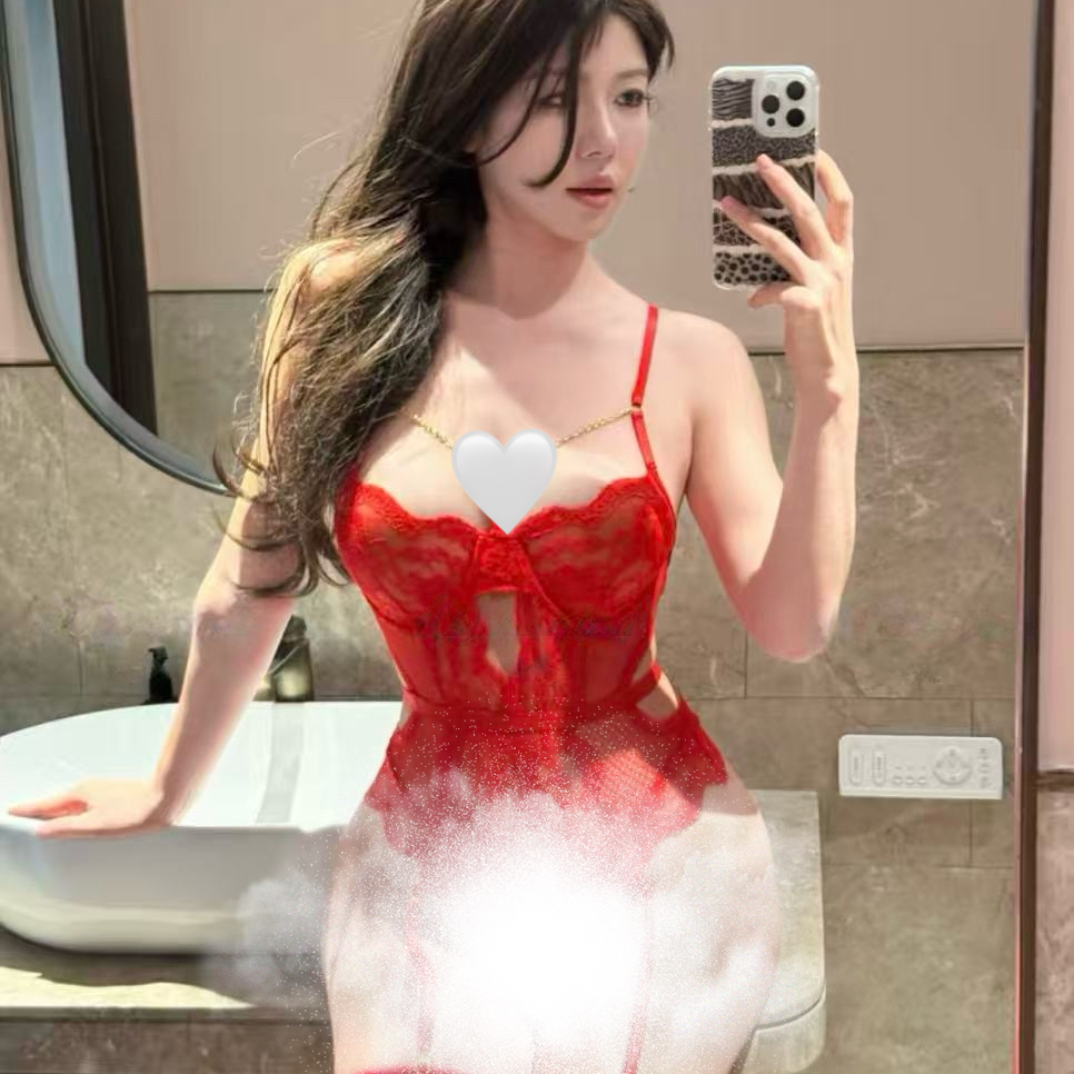 脸红小狗~午夜管家*80~160斤大尺码*欧美风蕾丝吊带